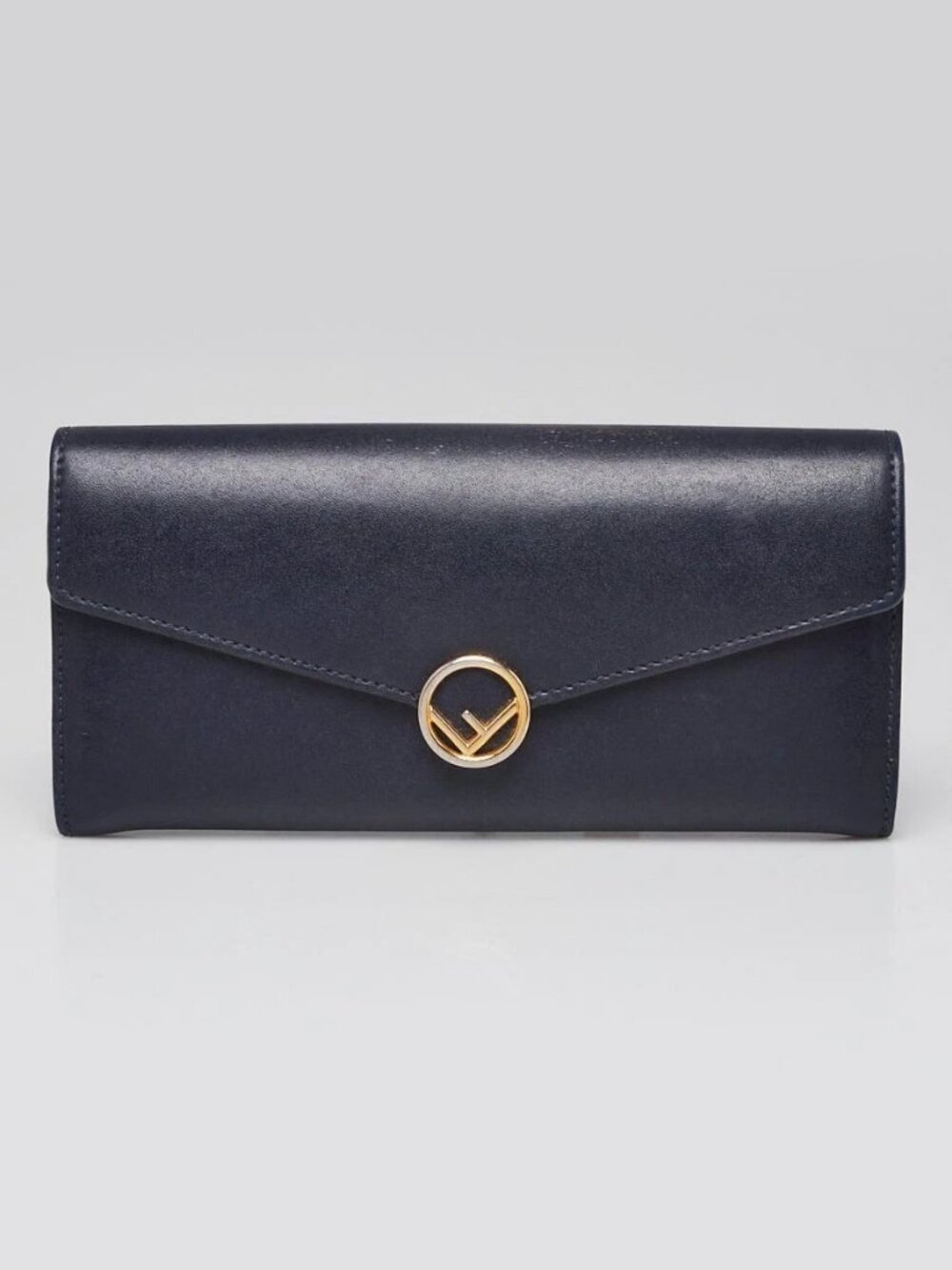 Fendi Blue Leather Continental Wallet 8M0251
